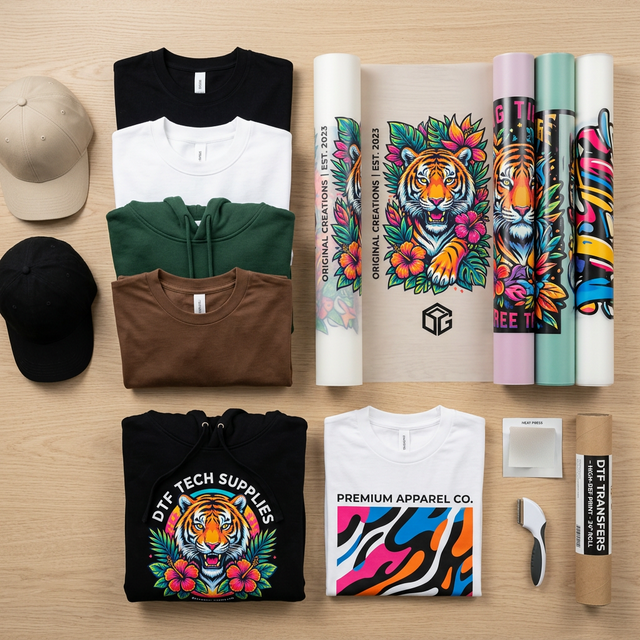 Playeras estampadas con DTF texturas vibrantes